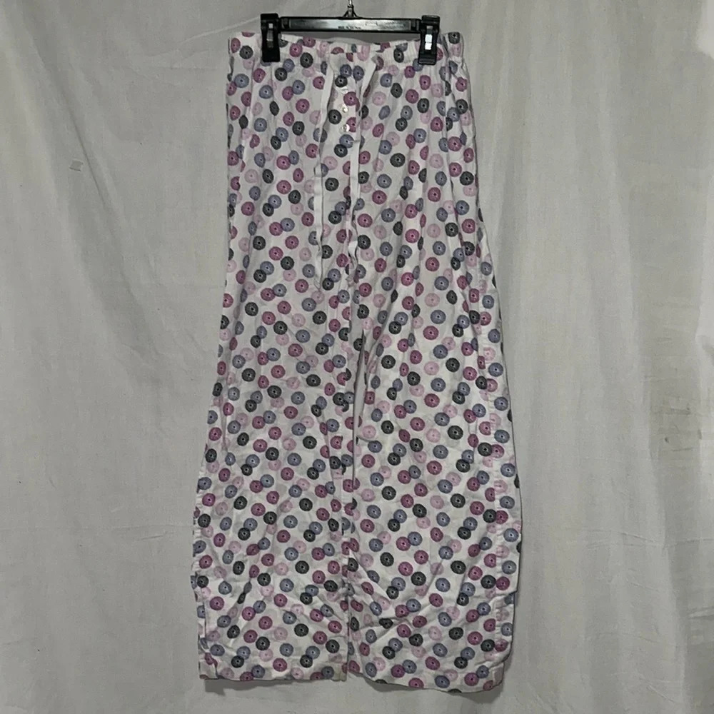 purple blue white polka dot Banana Republic pajama pants size small